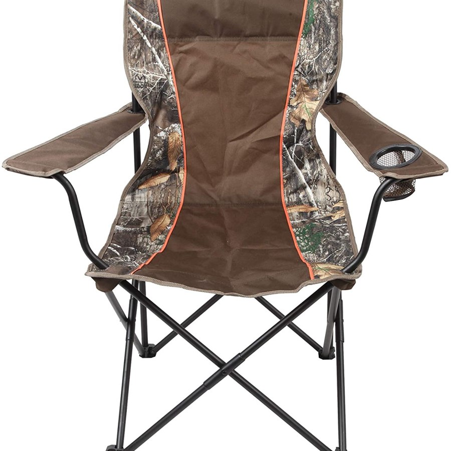 Silla ligera de camuflaje con portavasos