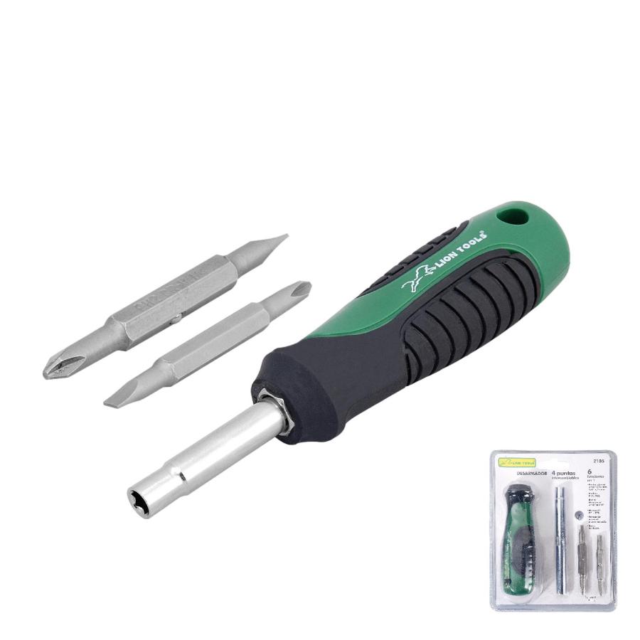 Desarmador 4 puntas intercambiable