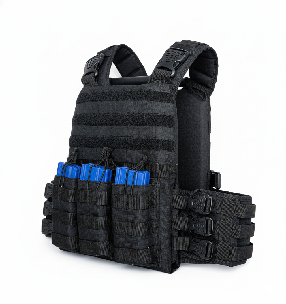 Portaplacas nacional 3 broches con portacargador