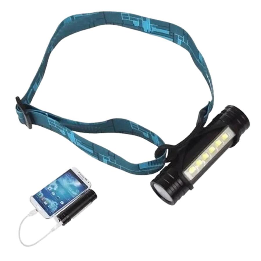 Lámpara tipo minero con Power Bank