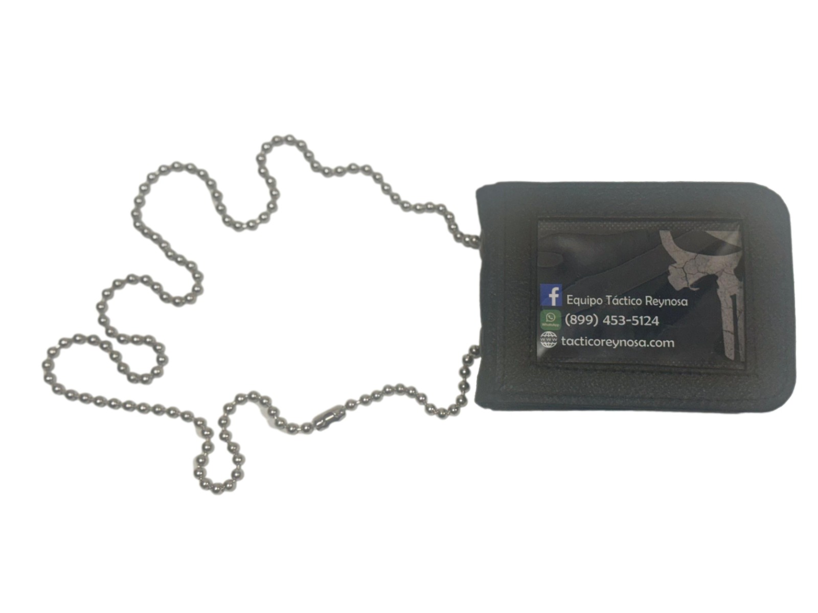 Porta Credencial de Piel con 3 Ventanas