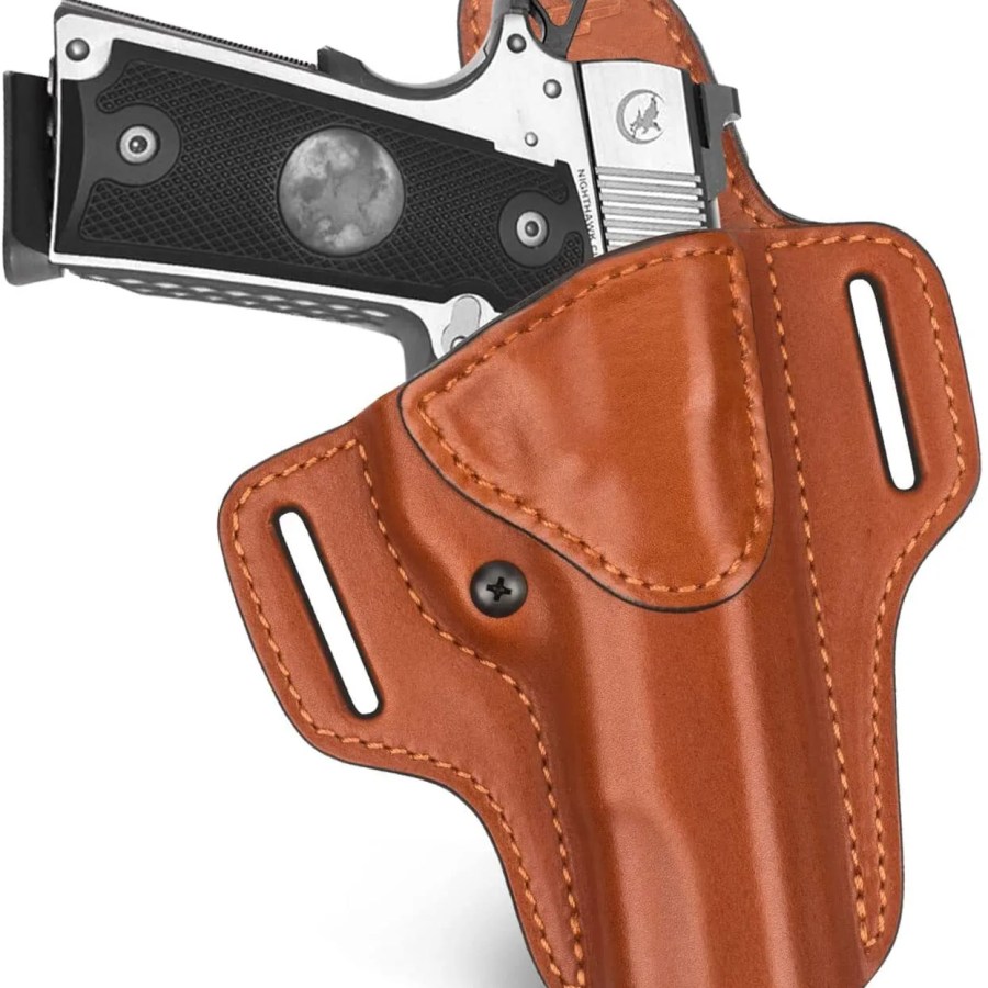 Holster de piel premium para armas 1911 sin riel