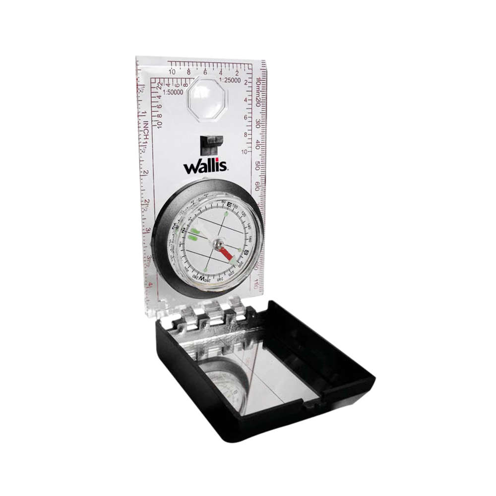 Brújula profesional plegable con espejo y cordón para colgar