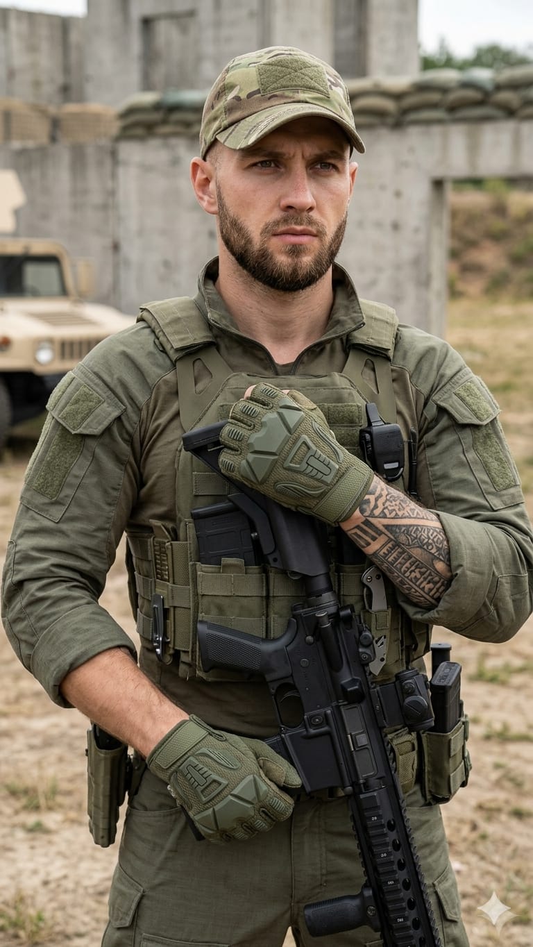 Guantes Tacticos de Medio Dedo EVD