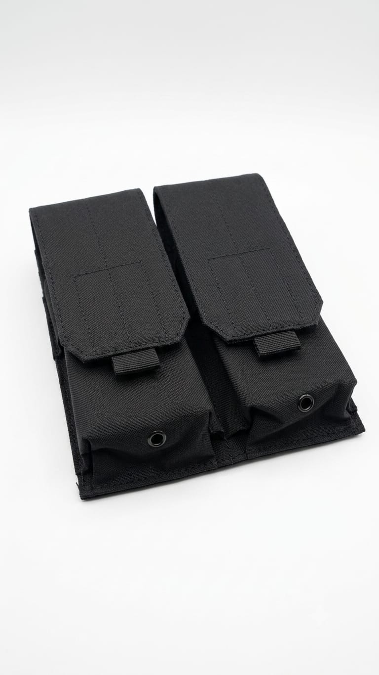 Porta Cargador Doble Táctico BK – Sistema MOLLE